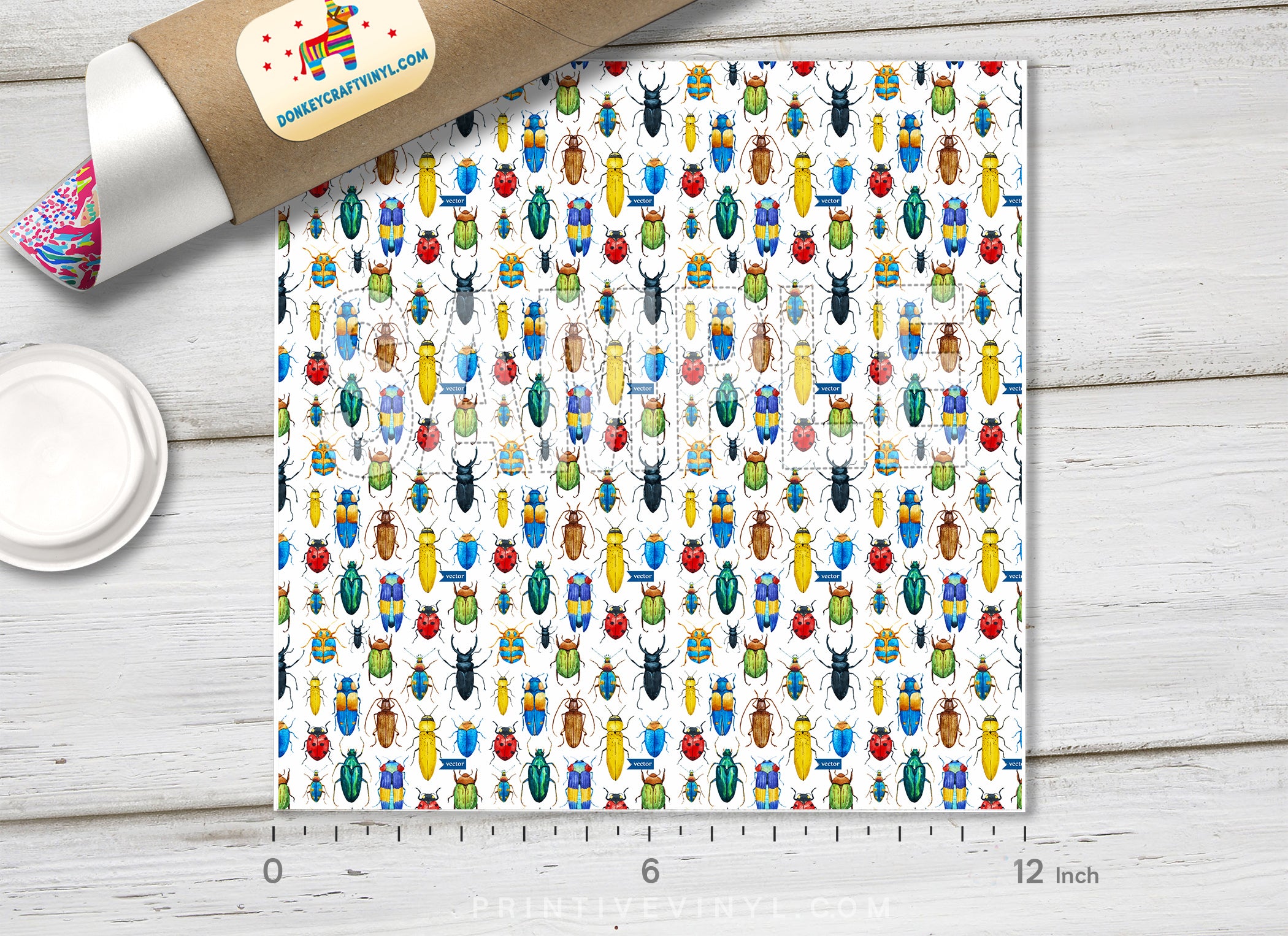 Colorful Beetle Adhesive Vinyl 1434 - Donkey Craft Vinyl