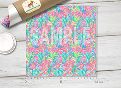 Lilly Inspired Fansea Pattern Adhesive Vinyl L054