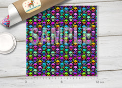 Skulls and Stars Adhesive Vinyl 1498 - Donkey Craft Vinyl