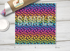 Rainbow Cannabis Leaf Adhesive Vinyl 1313 - Donkey Craft Vinyl