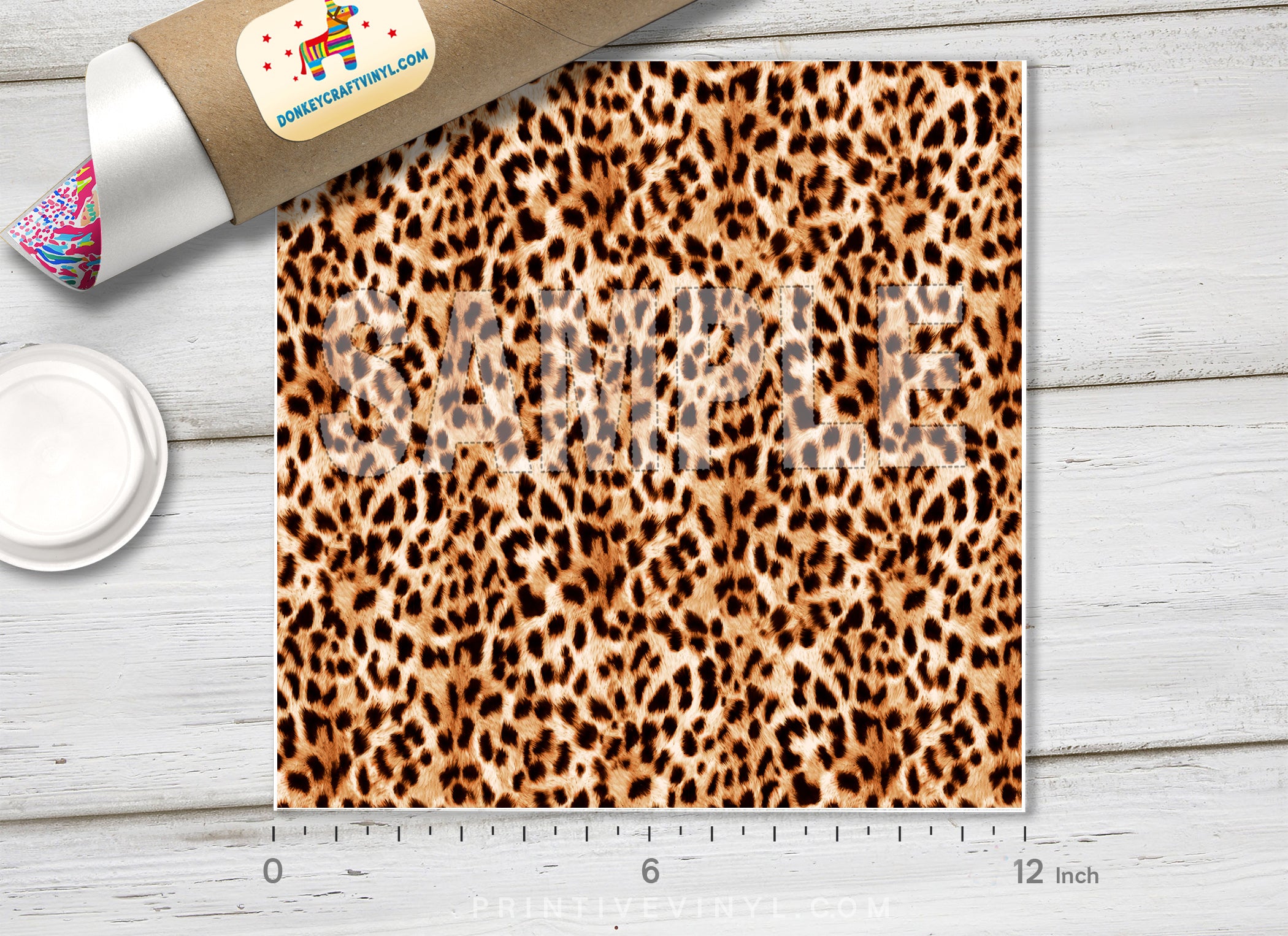 Brown Leopard Adhesive Vinyl 1082