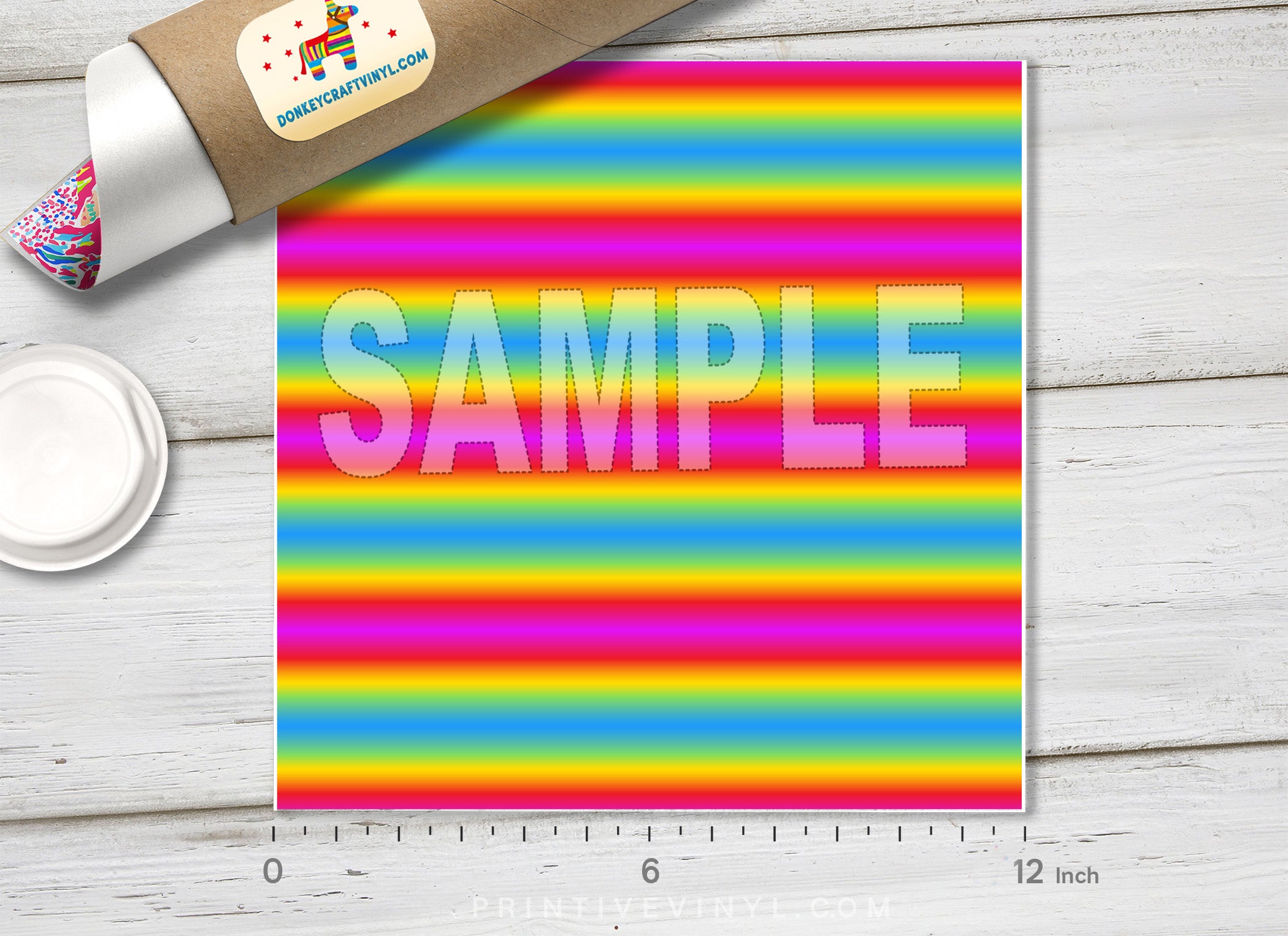 Rainbow Gradient Ombre Pattern Adhesive Vinyl 831