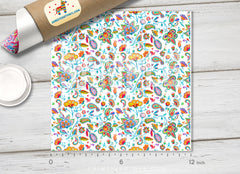 Vibrant Watercolor Floral Paisley Pattern HTV HTV 1537