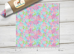Ocean full of coral reefs Patterned HTV L004