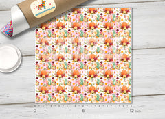 Pumpkin Patterned Adhesive Vinyl H060