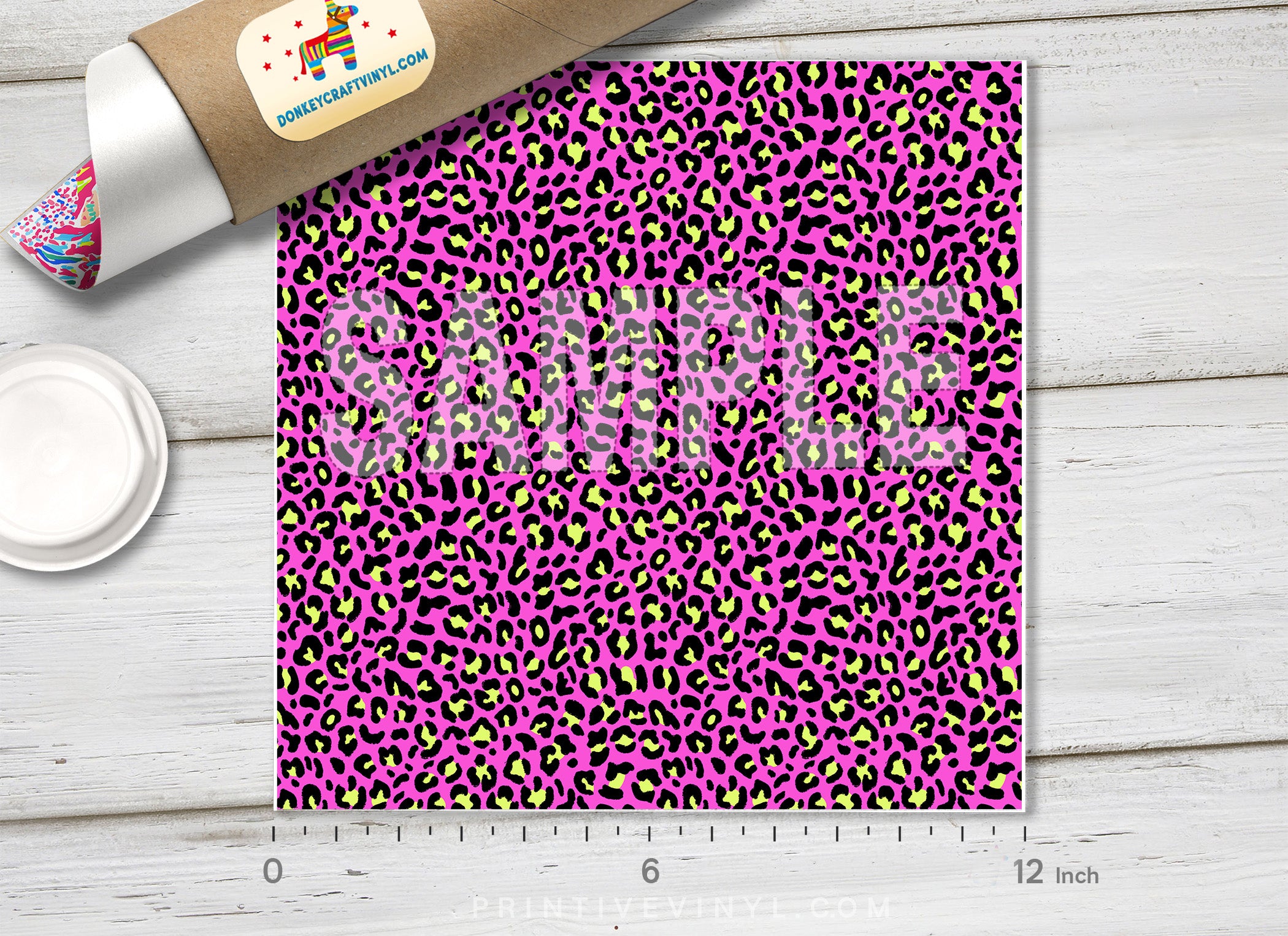 Pink Leopard Adhesive Vinyl 1073