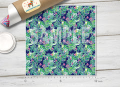 Lilly Inspired Summer in Navy Pattern Adhesive Vinyl L053