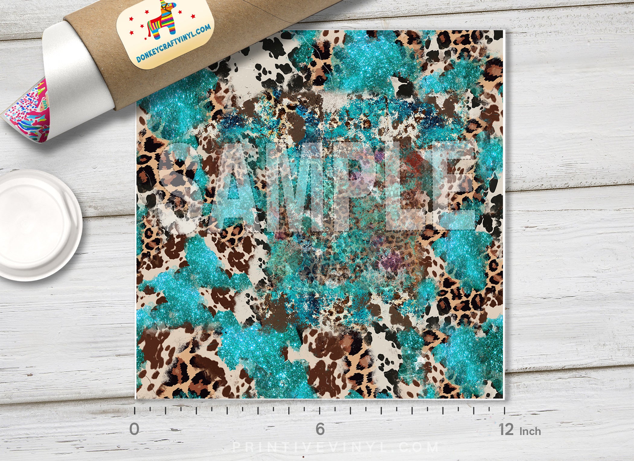 Leopard and Cowhide printed HTV 1611