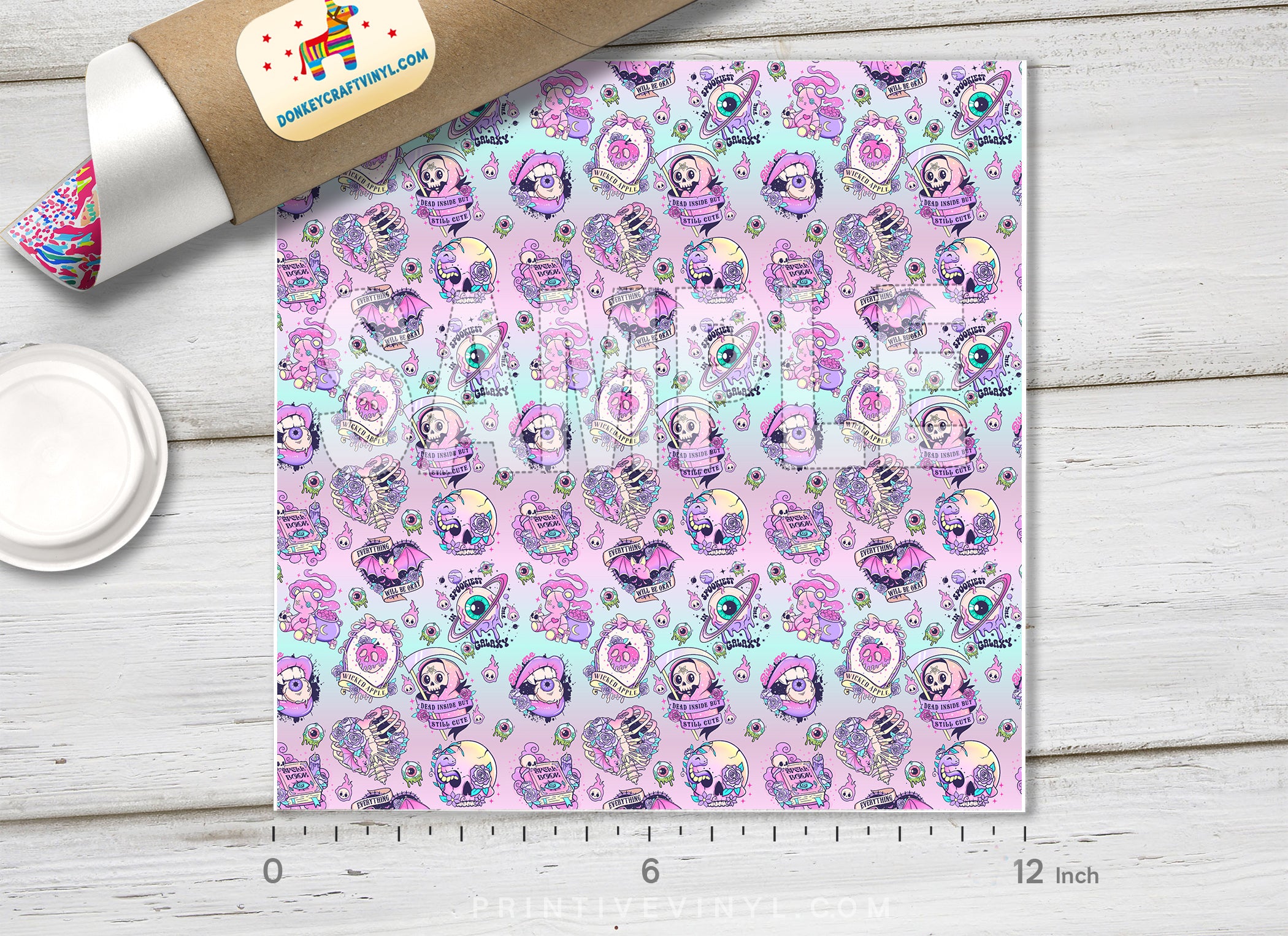 Goth Creepy Cute Halloween Adhesive Vinyl 1629