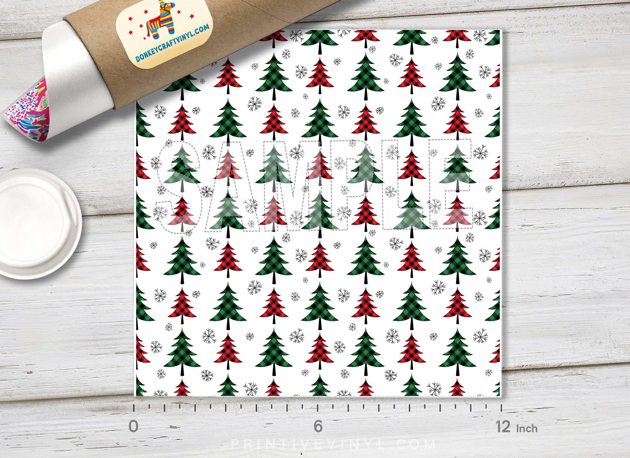 Christmas Patterned Adhesive Vinyl X073