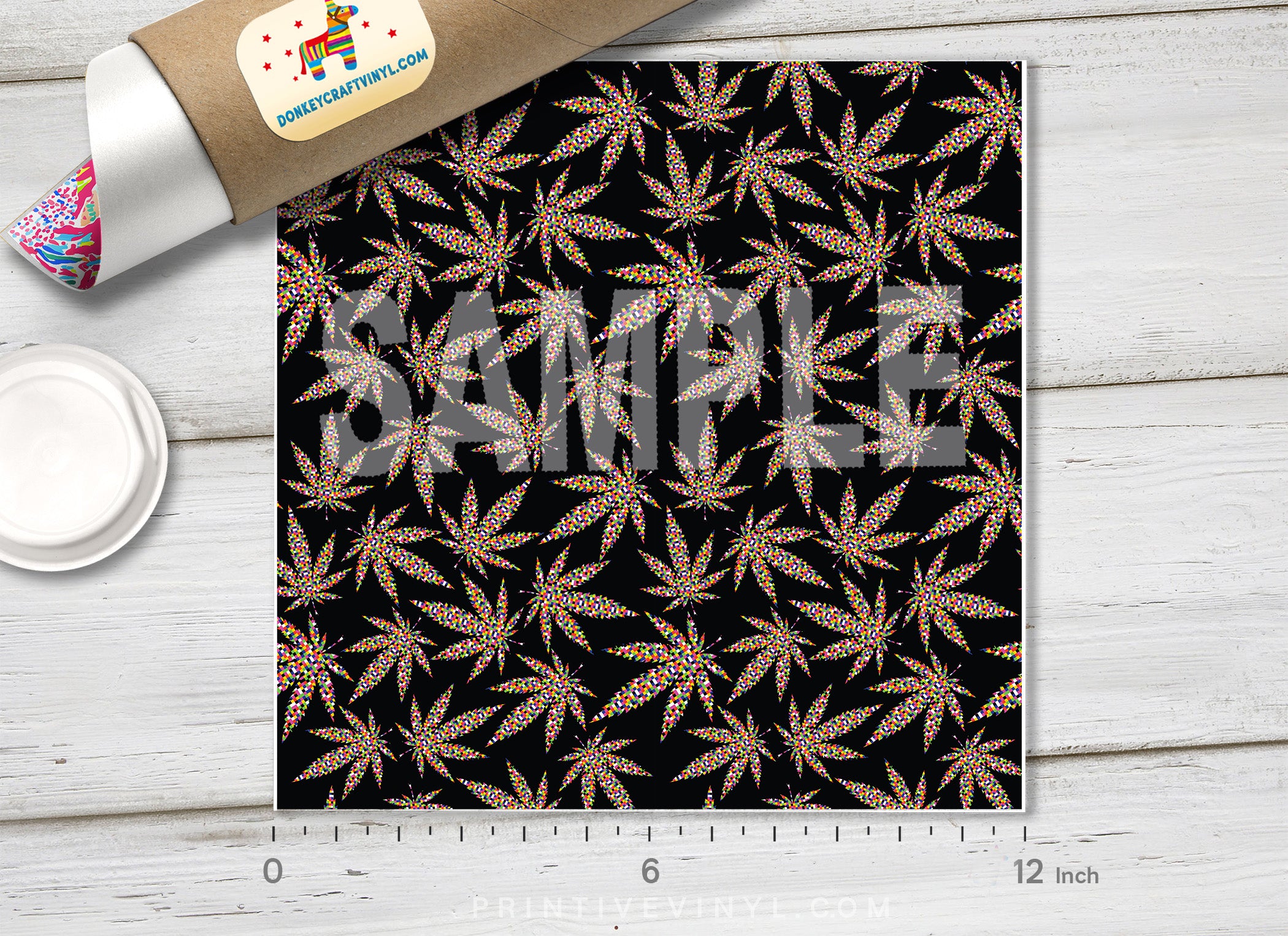 Cannabis Patterned Adhesive Vinyl L140