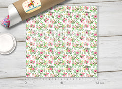 Pink Floral Adhesive Vinyl 1383 - Donkey Craft Vinyl