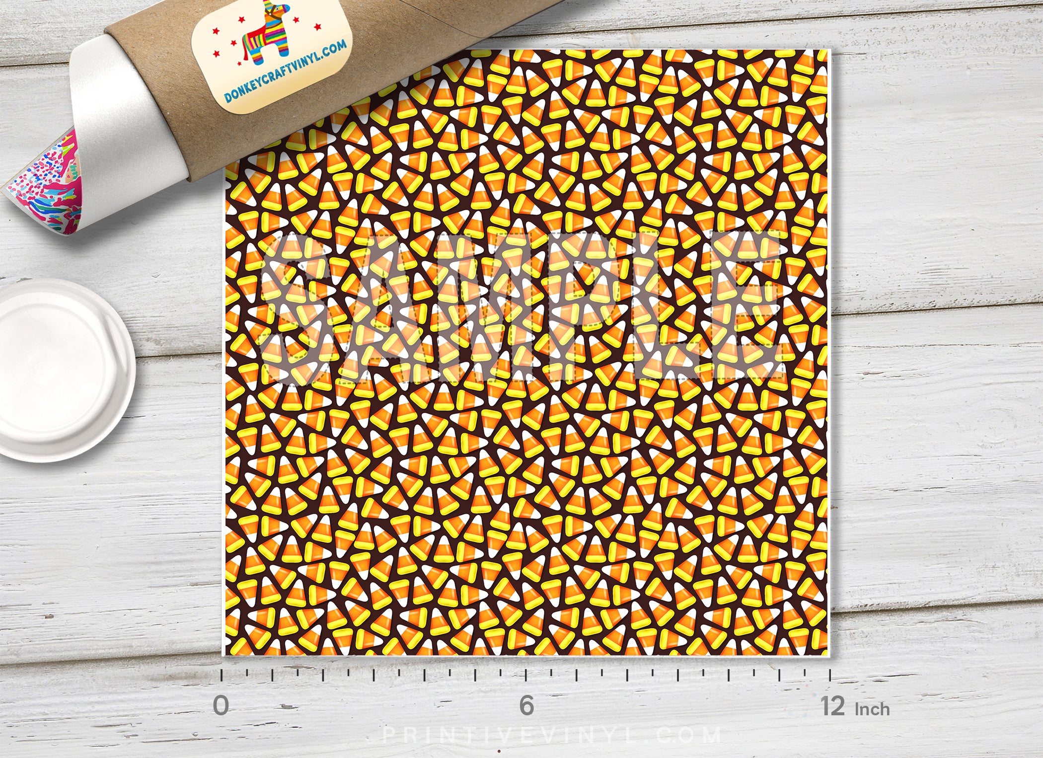 Candy Corn  Patterned Adhesive Vinyl X005