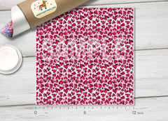 Leopard Print Heart Adhesive Vinyl 1441 - Donkey Craft Vinyl