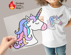 Unicorn DTF Transfer for T-shirts, Heat Transfer, Ready To Press Heat Press Transfers DTF10