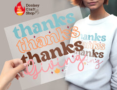 Thanksgivings DTF Transfer for T-shirts, Hoodies, Heat Transfer, Ready for Press Heat Press Transfers DTF144