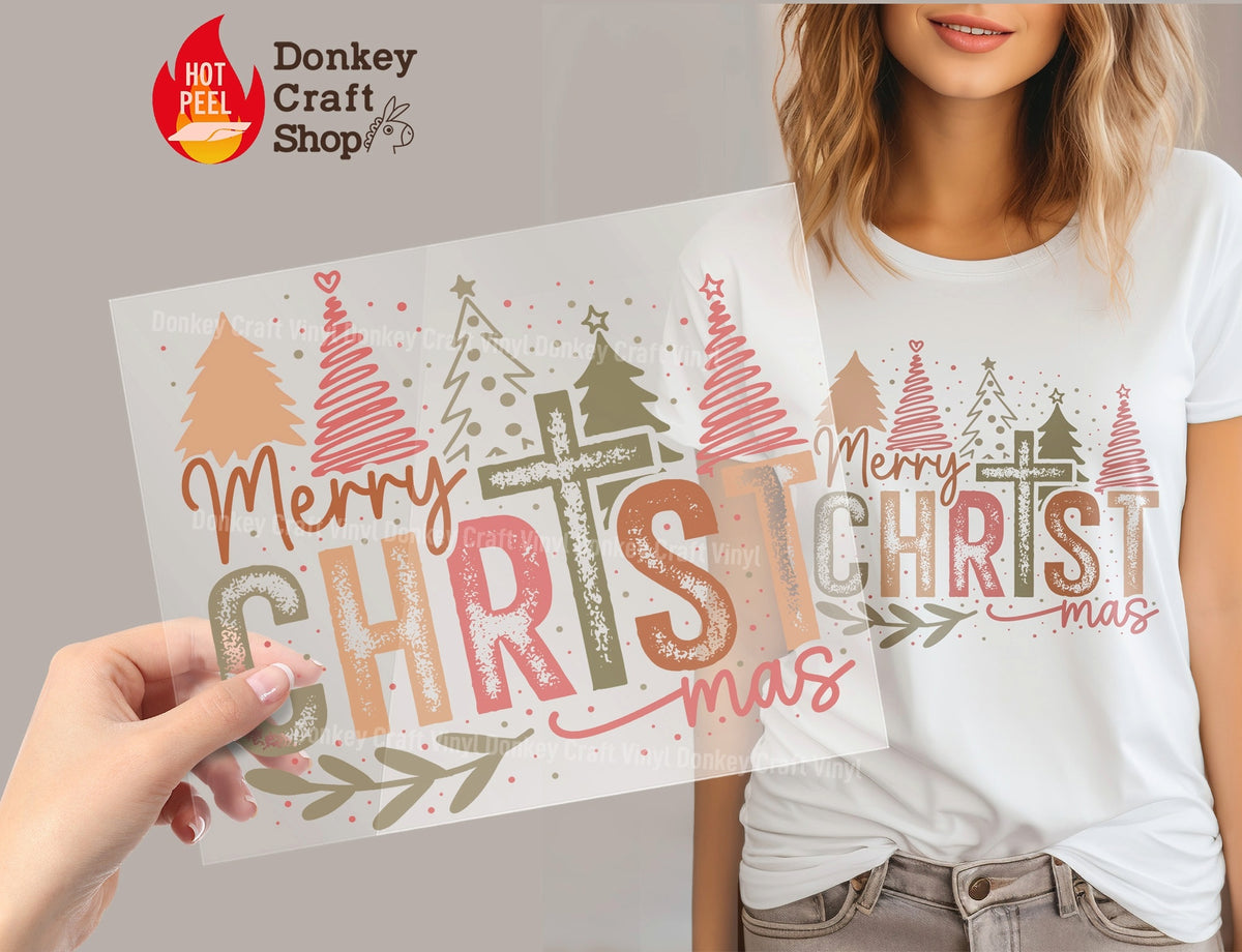 Merry CHRISTmas Christian DTF Transfer, Ready to Press DTF465