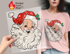 Retro Santa Claus Christmas DTF Transfer, Ready to Press DTF458