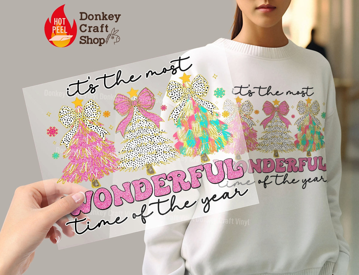 Coquette Christmas Trees DTF Transfer, Ready to Press DTF487