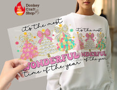 Coquette Christmas Trees DTF Transfer, Ready to Press DTF487
