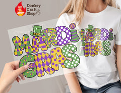 Mardi Gras DTF Transfer, Ready to Press DTF526