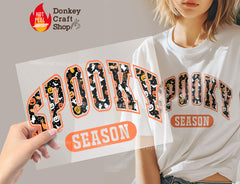 Spooky Season Halloween DTF Transfer, Ready to Press DTF464