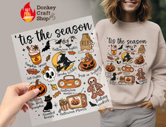 Tis the Season Halloween DTF Transfer, Ready to Press DTF590