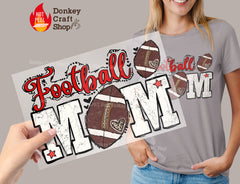 Football Mom DTF Transfer, Ready for Press Heat Press Transfers DTF334