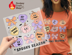 Coquette Spooky Season Halloween DTF Transfer, Ready to Press DTF456