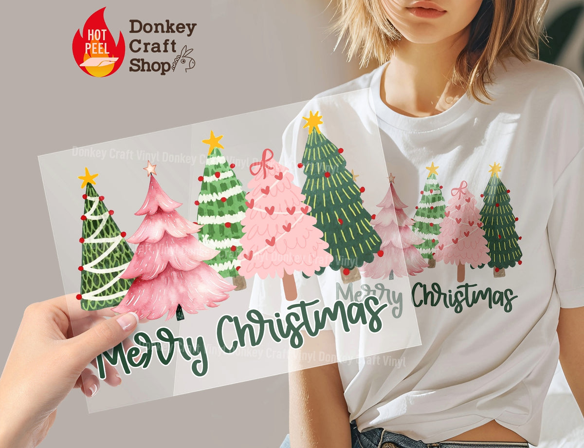 Merry Christmas Tree DTF Transfer, Ready to Press DTF463