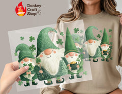 Lucky St. Patrick's Day Gnomes DTF Transfer, Ready to Press DTF642