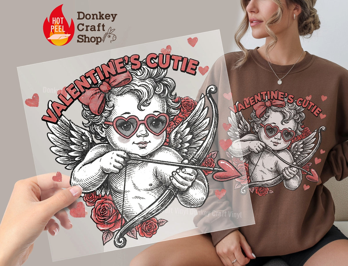 Valentine's Cutie Cupid DTF Transfer, Ready to Press DTF644