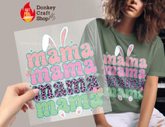 MiNi Bunny Ears Leopard Easter Eggs DTF Transfer, Ready to Press DTF538