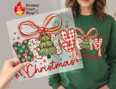 Merry Christmas Tree DTF Transfer, Ready to Press DTF610