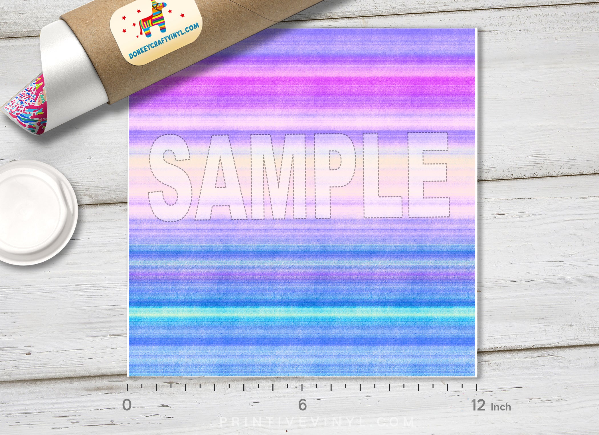 Ombre Gradient Striped Adhesive Vinyl 1540