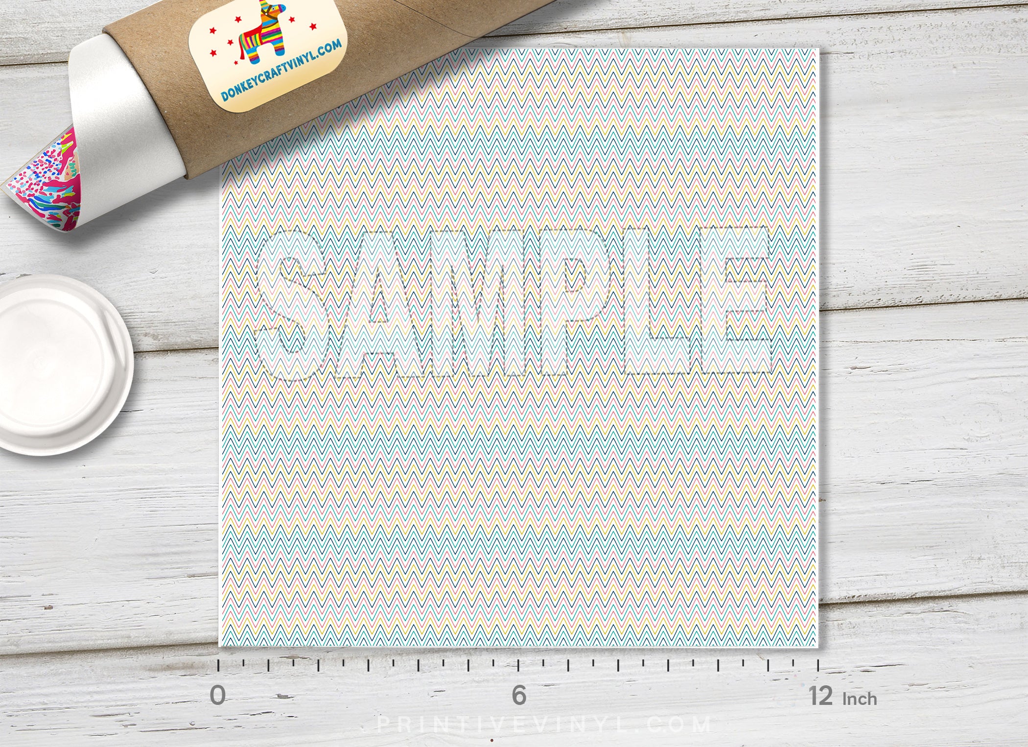 Chevron Stripes Adhesive Vinyl 1435 - Donkey Craft Vinyl