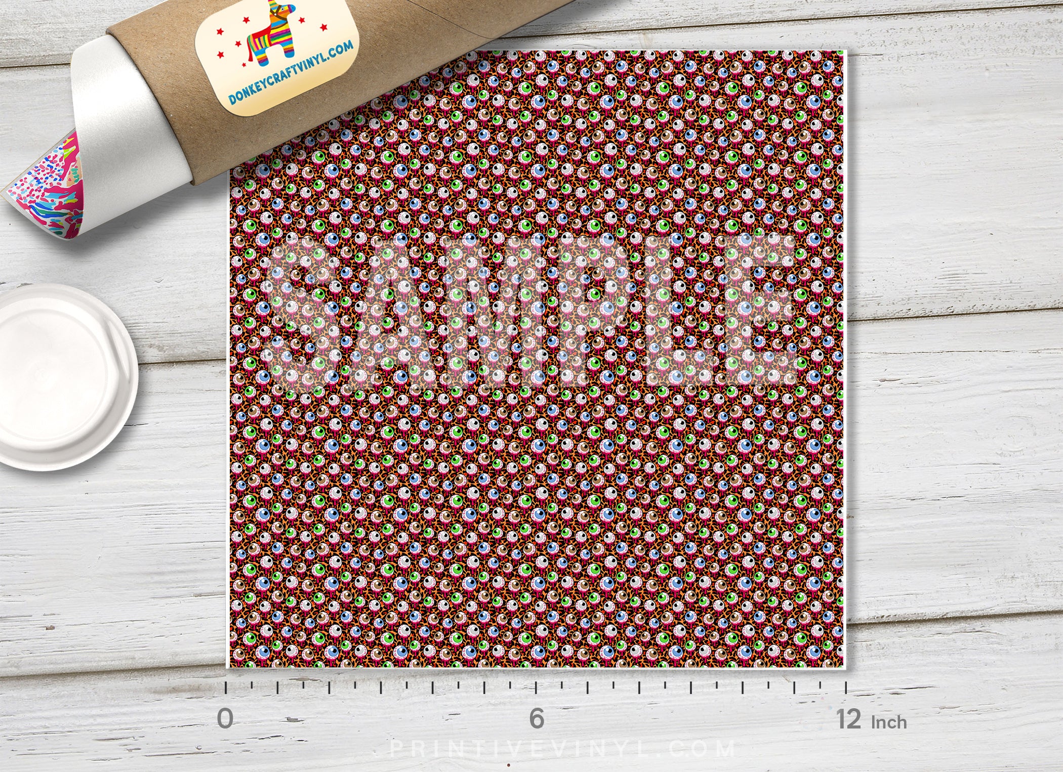 Zombie Eyeballs Patterned Adhesive Vinyl H019