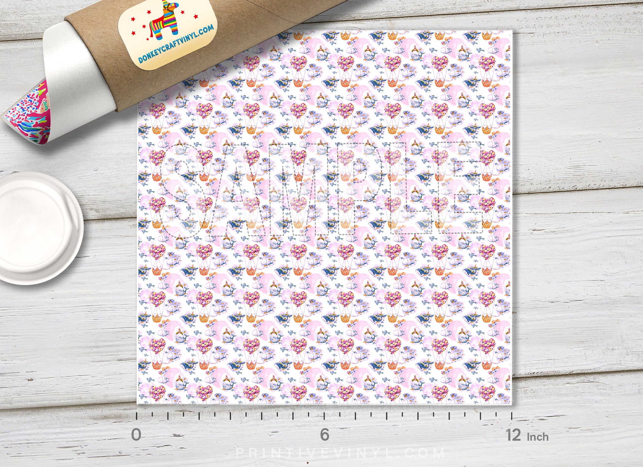 Whale & Candy Heart Adhesive Vinyl 1578