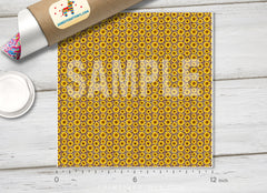 Sunflower & Leopard Print Adhesive Vinyl 1376 - Donkey Craft Vinyl