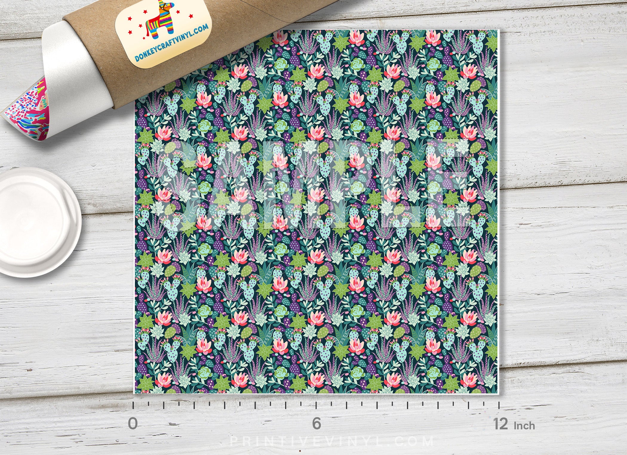Succulents and Cactuses Adhesive Vinyl 1118