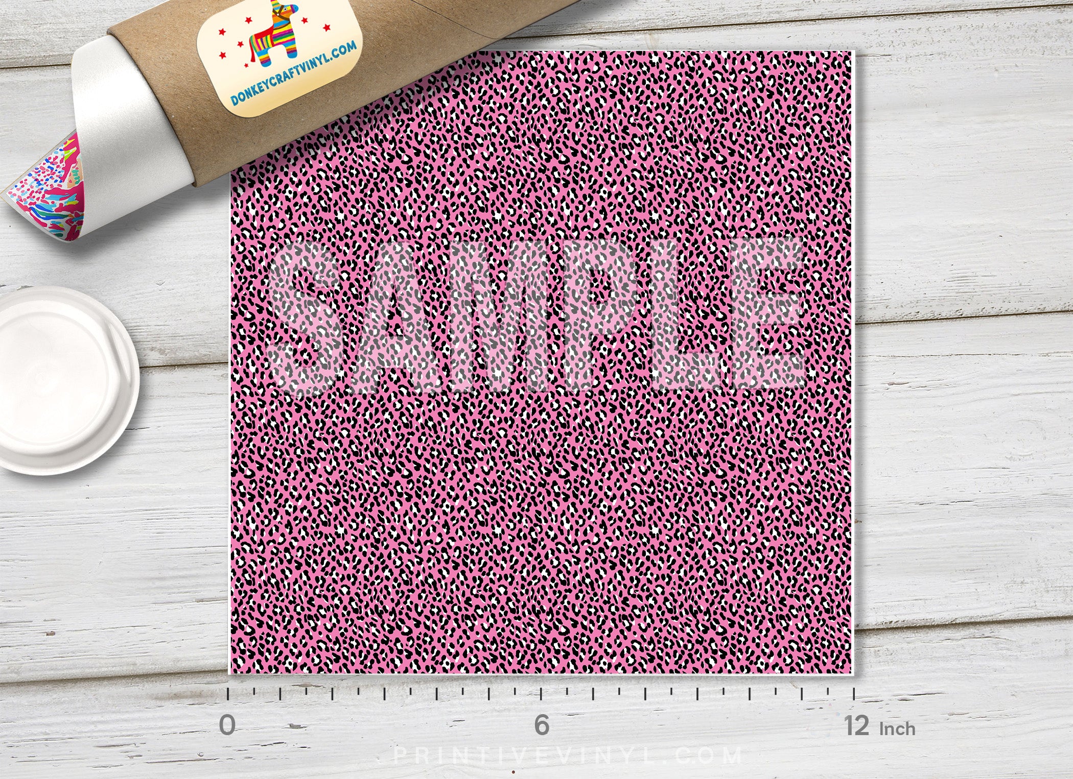 Pink Leopard Adhesive Vinyl 1036
