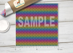 Rainbow Cannabis Leaf Adhesive Vinyl 1313 - Donkey Craft Vinyl