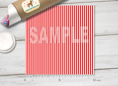 Red Stripes Pattern Adhesive Vinyl 637
