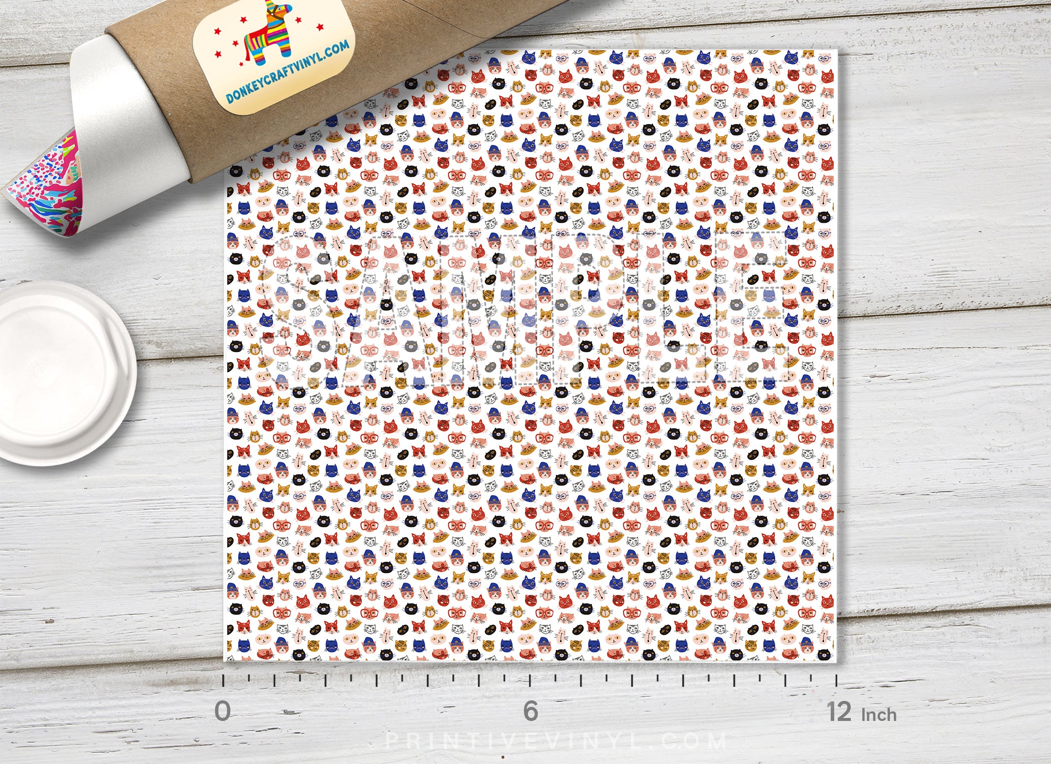 Cute Hand-Drawn Rainbows Adhesive Vinyl 1370 - Donkey Craft Vinyl
