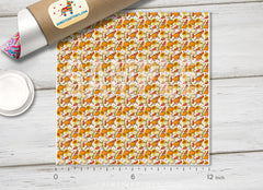 Thanksgiving Day Pumpkin Patterned Adhesive Vinyl H028