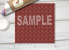 Burgundy Flower Adhesive Vinyl 1359 - Donkey Craft Vinyl