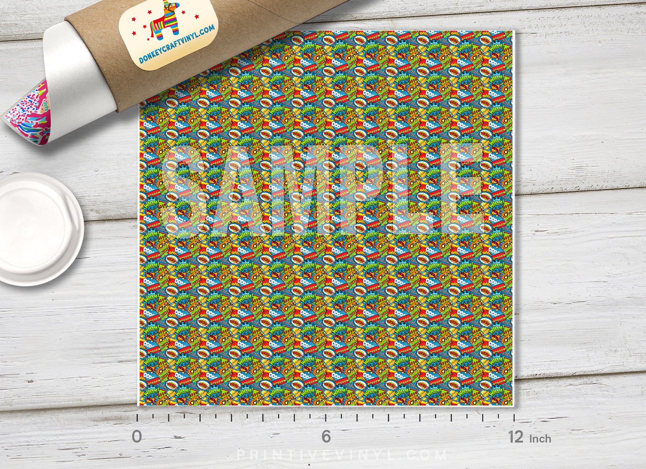 Comic Book Pop Art Adhesive Vinyl 1373 - Donkey Craft Vinyl