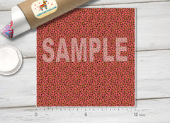 Coral Leopard Patterned Adhesive Vinyl 868