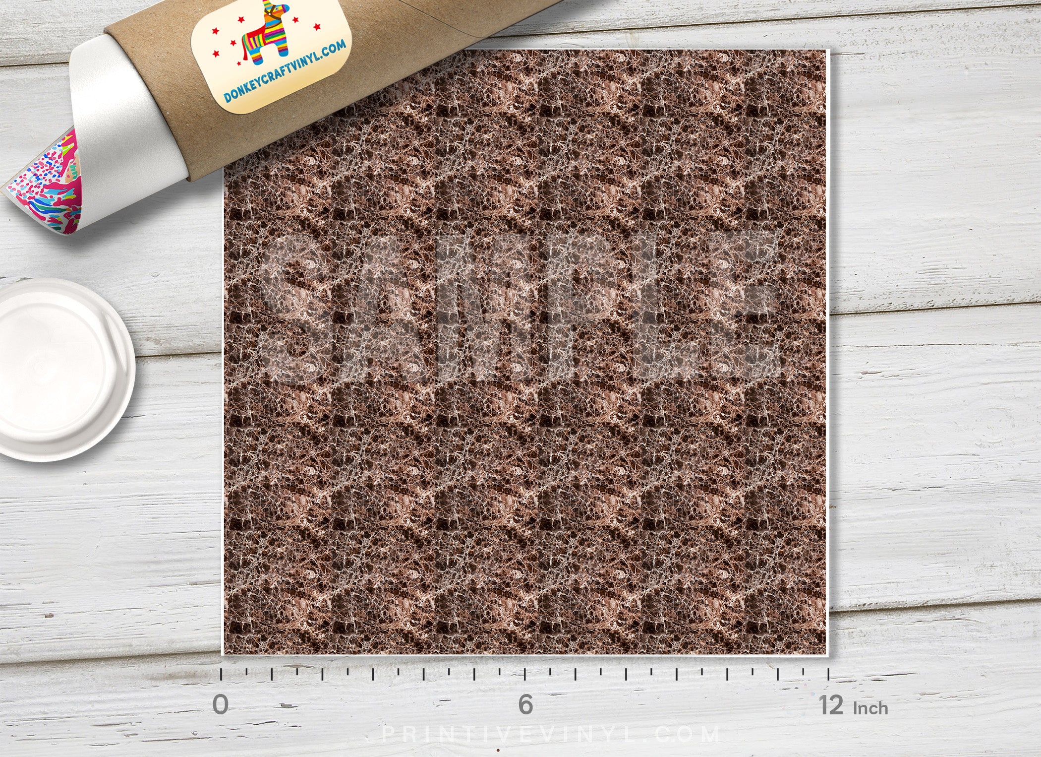 Brown Marble Patterned HTV-534