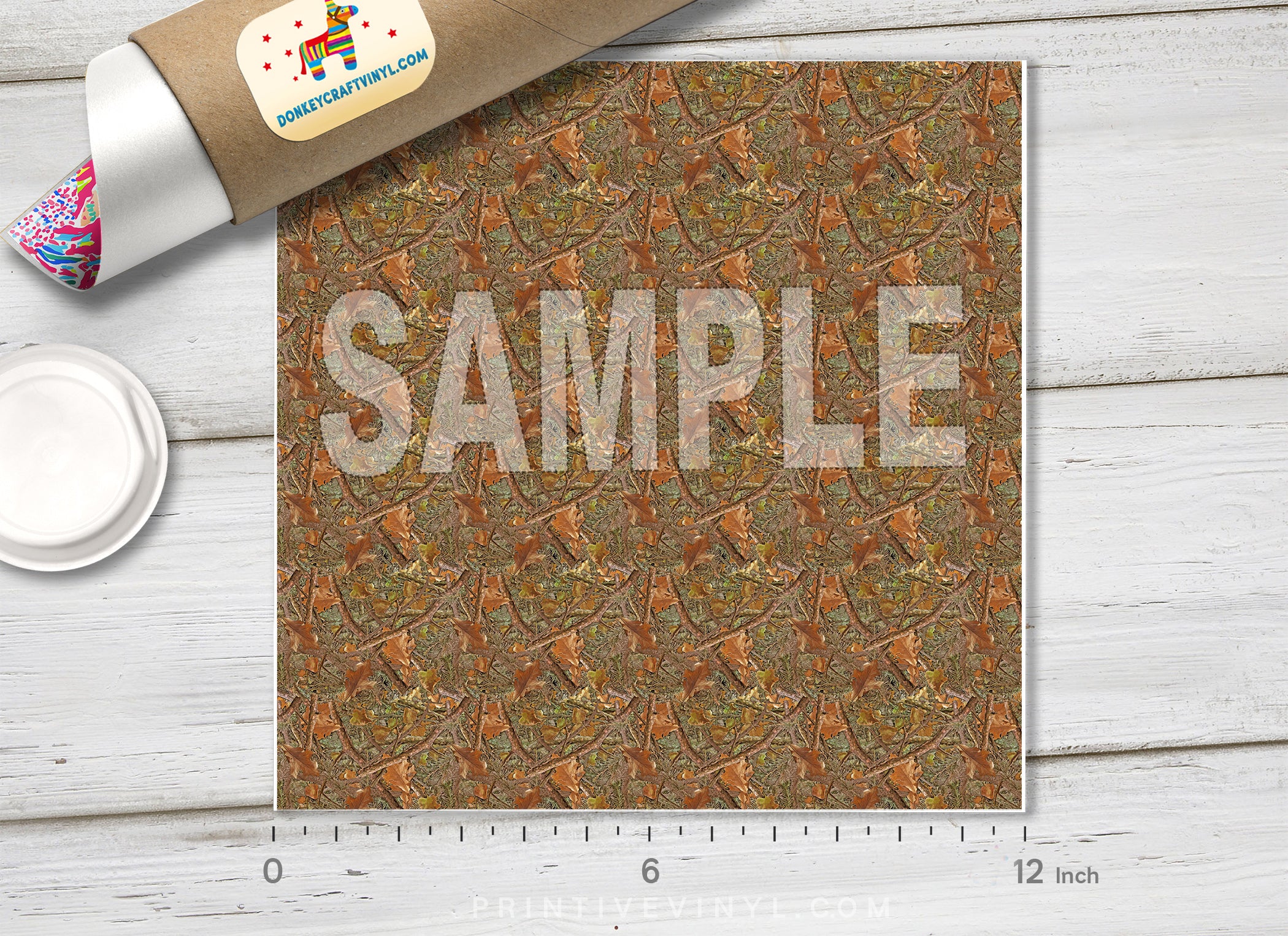 Realistic Woodland Camouflage Adhesive Vinyl 1533